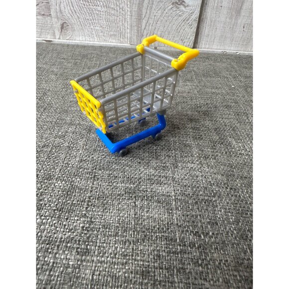 Miniature Shopping Toy Cart Playset with 5 Food Items Grocery Store Pretend Play - Picture 5 of 11